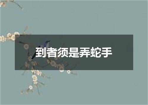 到者须是弄蛇手