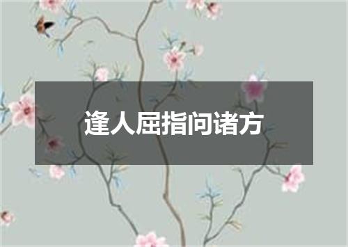 逢人屈指问诸方