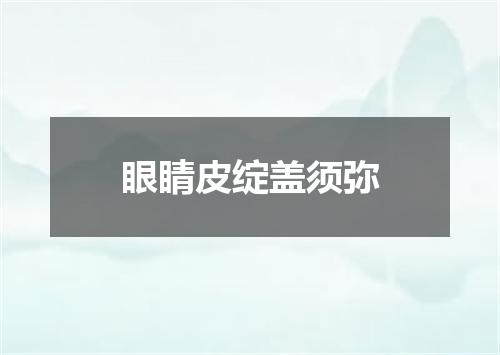 眼睛皮绽盖须弥