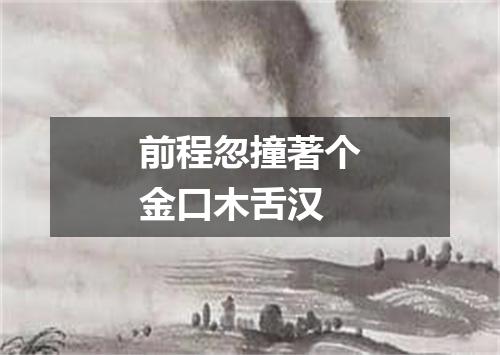 前程忽撞著个金口木舌汉