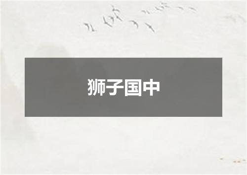 狮子国中