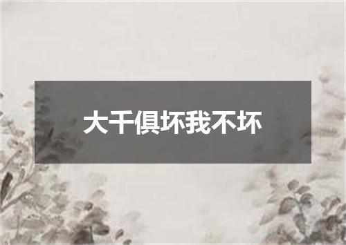 大千俱坏我不坏