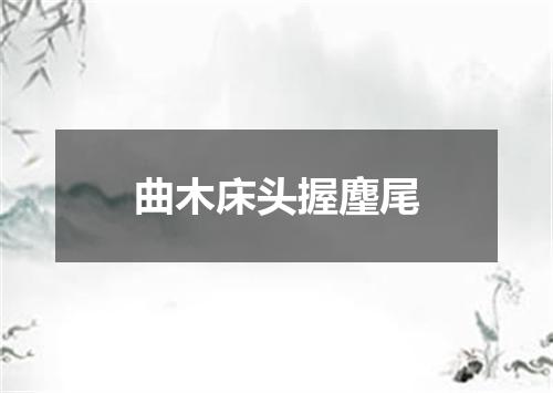 曲木床头握麈尾