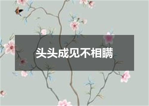 头头成见不相瞒
