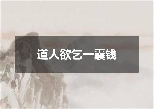 道人欲乞一囊钱