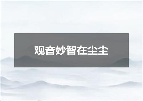 观音妙智在尘尘