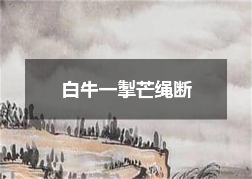 白牛一掣芒绳断