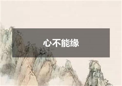 心不能缘