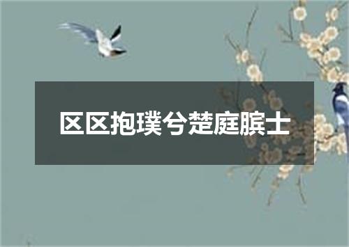 区区抱璞兮楚庭膑士