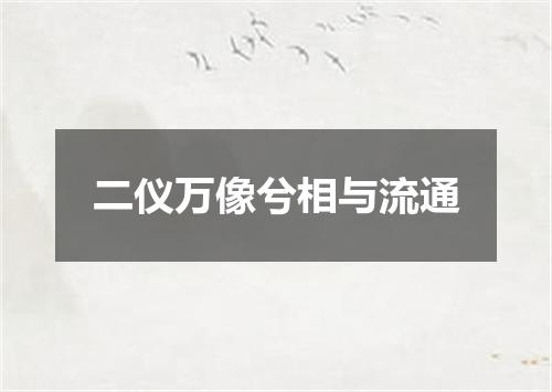 二仪万像兮相与流通