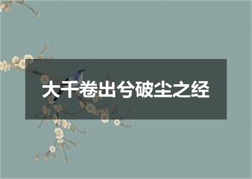 大千卷出兮破尘之经