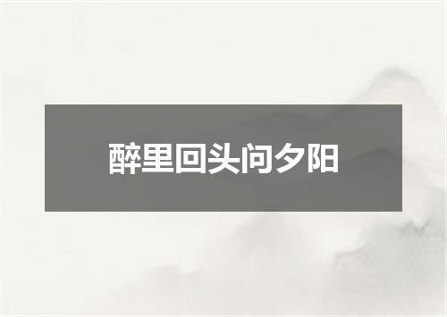 醉里回头问夕阳