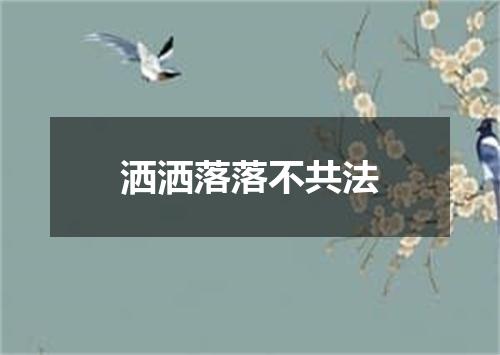 洒洒落落不共法