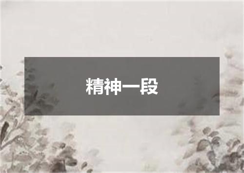 精神一段