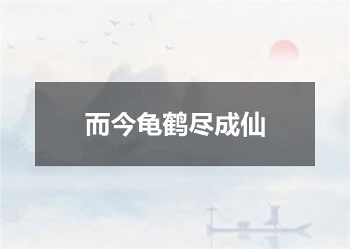 而今龟鹤尽成仙