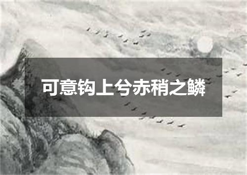 可意钩上兮赤稍之鳞