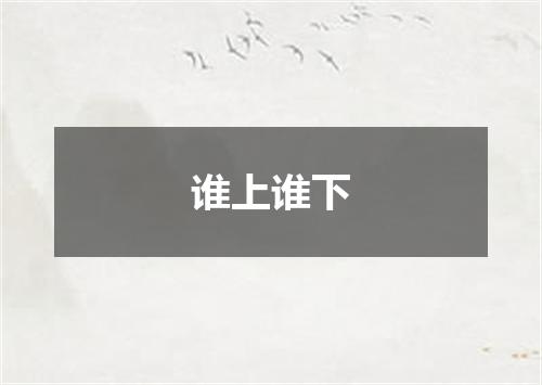谁上谁下