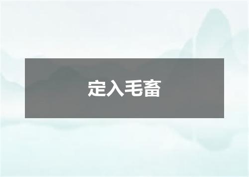 定入毛畜