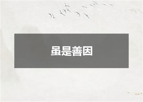 虽是善因