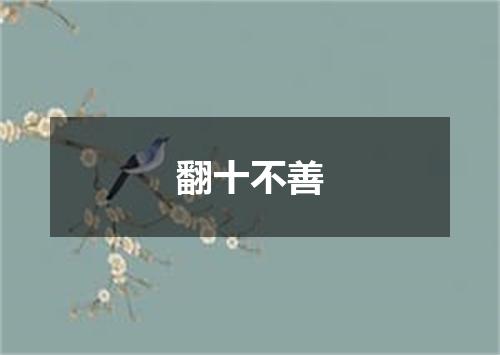 翻十不善