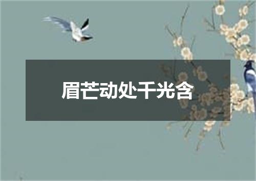 眉芒动处千光含