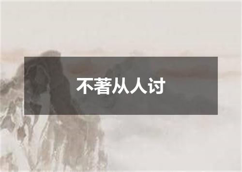 不著从人讨