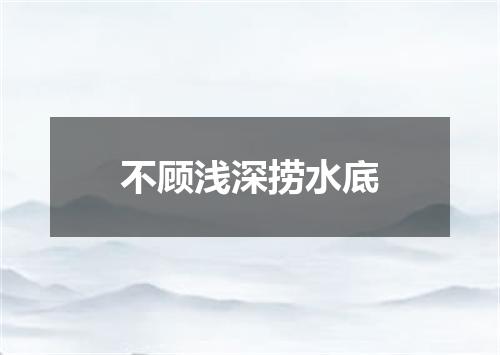 不顾浅深捞水底