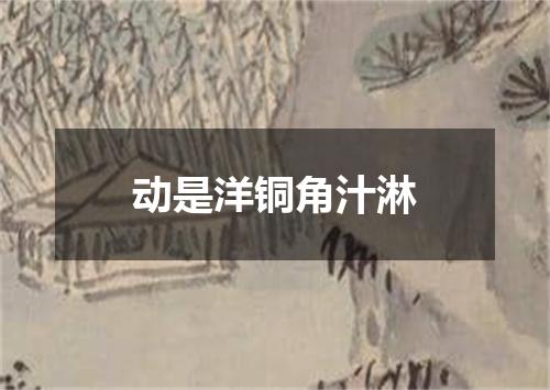动是洋铜角汁淋