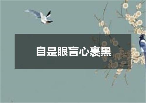 自是眼盲心裹黑