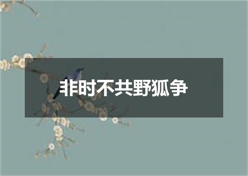 非时不共野狐争
