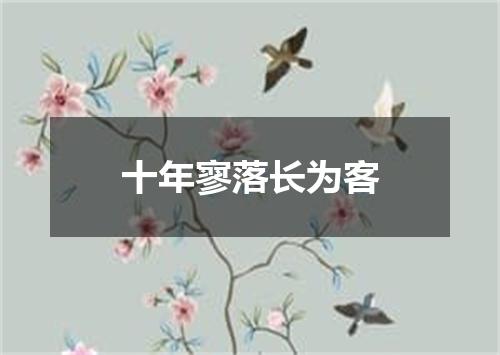 十年寥落长为客