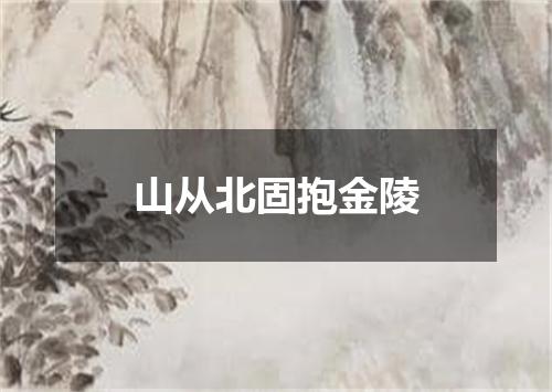 山从北固抱金陵