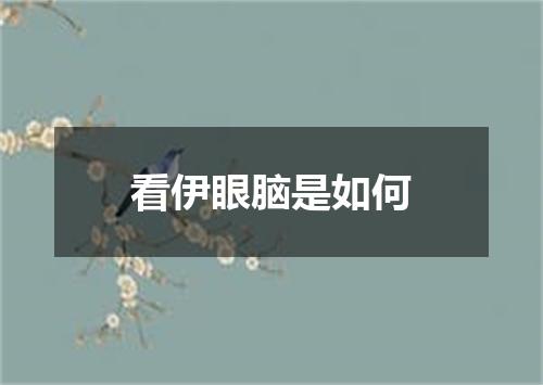 看伊眼脑是如何