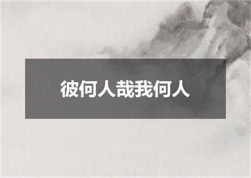 彼何人哉我何人