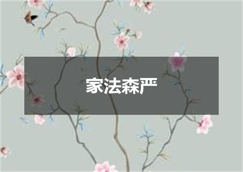 家法森严