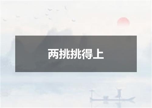 两挑挑得上