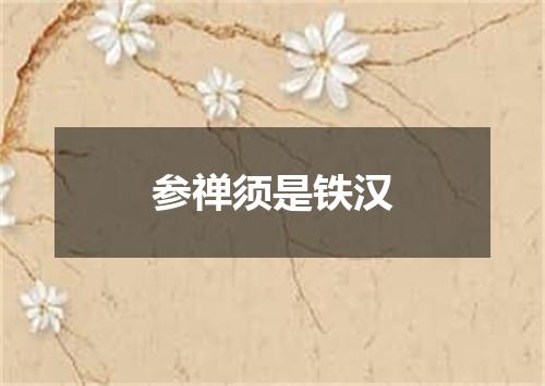 参禅须是铁汉