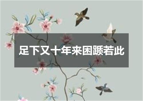 足下又十年来困踬若此