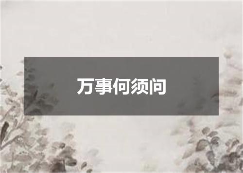 万事何须问