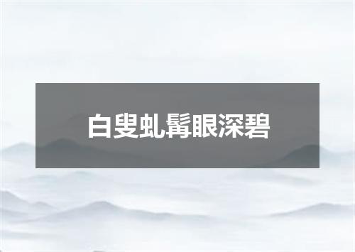 白叟虬髯眼深碧