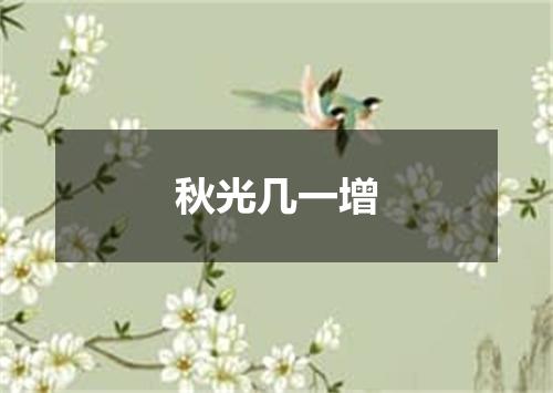秋光几一增