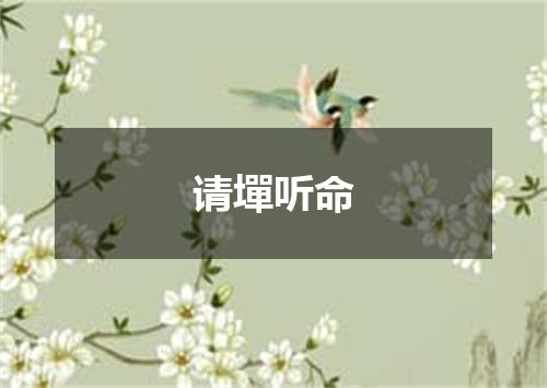 请墠听命