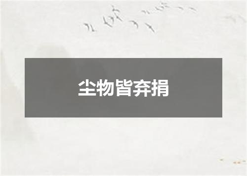 尘物皆弃捐