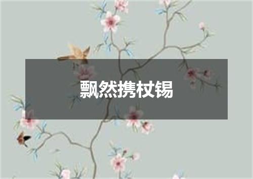 飘然携杖锡