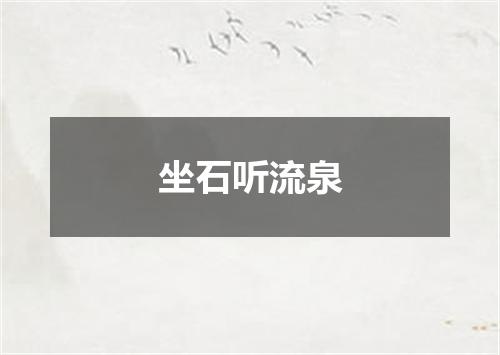 坐石听流泉