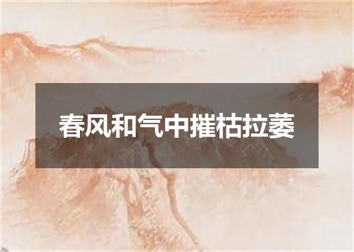 春风和气中摧枯拉萎
