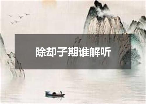 除却子期谁解听