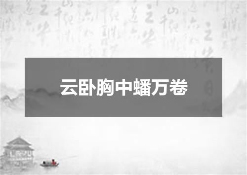 云卧胸中蟠万卷