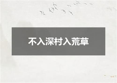 不入深村入荒草