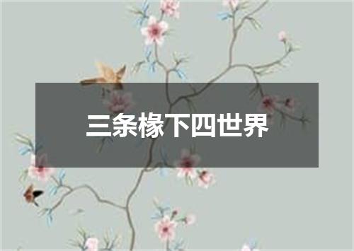三条椽下四世界